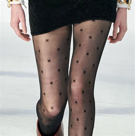 chanel cc logo tights|Chanel tights price.